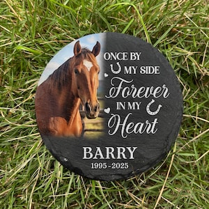 Horse Memorial Stone Markers Customized, Horse Tombstone for Outdoor, Horse Headstone for Cemetery, Horse Loss Gifts, Pet Loss Gifts