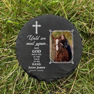 Custom Memorial Garden Stone, Cross Memorial Stone, Sympathy Gift, Christian Gift, Granite Headstone, Cemetery Grave Marker, Loss of Mother