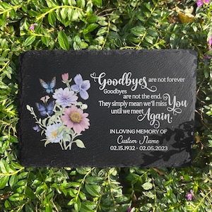 Custom Memorial Garden Stone, Memorial Granite Headstone, Cemetery Grave Marker, Tombstone for Loved Ones, Remembrance Gift, Sympathy Plaque