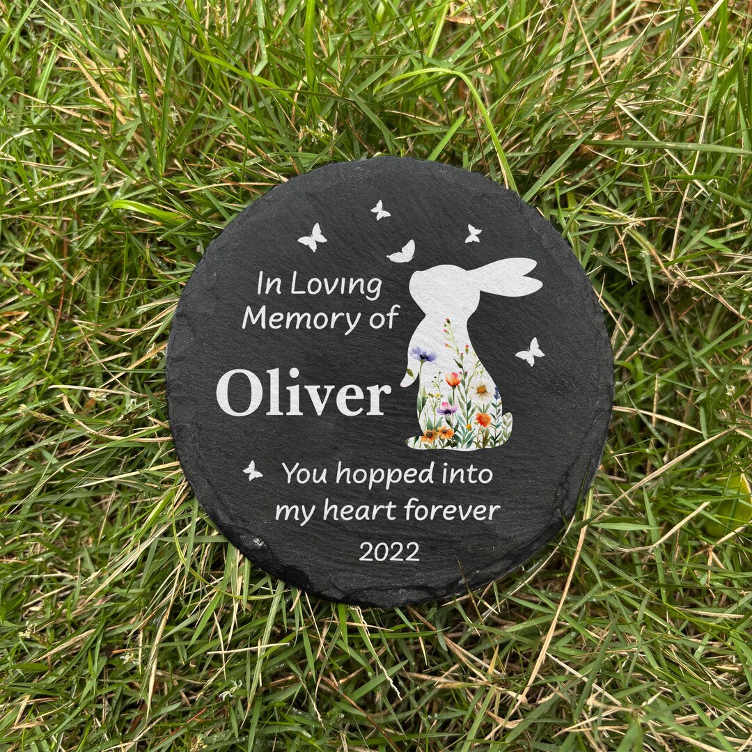Peter Rabbit Headstone Pet Rabbit Memorial Stones, Personalized Bunny Memorial Stone, Pet ...