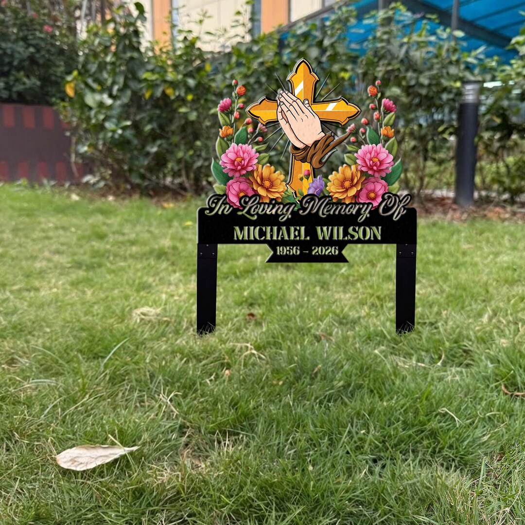 Personalized Memorial Sign, Remembrance Plaque, Grave Marker - Etsy