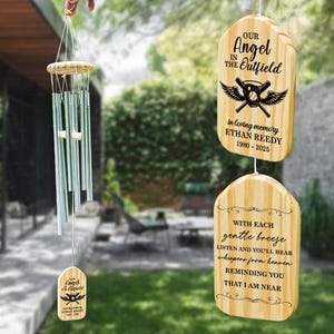 Personalized Baseball Memorial Wind Chime, Baseball Player Memorial Gifts, Bereavement Gift, Baseball Wind Chime, Loss of Baseball Player