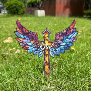 Grave Cross, Memorial Cross, Memorial Cross for Grave, Human Grave Marker, Cemetery Decorations, Remembrance Plaque, Outdoors Yard Garden