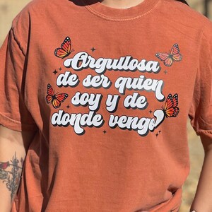 T-shirt latino femme T-shirt espagnol chemise mexicaine Culture fierté vêtements latins Style caribéen T-shirt cadeau femme hispanique cadeau haut mexicain