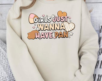 Sudadera con estampado de pan dulce, divertida sudadera con estampado de pan dulce mexicano, regalo inspirado en latinas para amantes del pan dulce concha. Sudadera con estampado de pan.