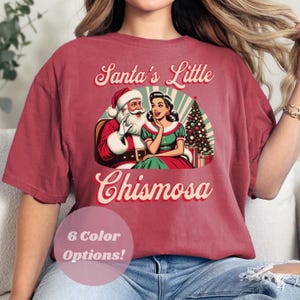 Lustige Weihnachts Shirt Weihnachtsmann Humor Shirt Chimosa Geschenk für Sie Plus Größe Urlaub Top Spanisch Lautsprecher Posada Outfit