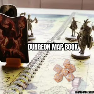 Composant de carte de donjon - Dés et carte de donjon à faire soi-même - Carte de jeu de rôle - Compagnon de voyage et cadeau idéal - Cadeaux de jeu de rôle - Jeu de rôle