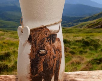 Highland Cow Vase