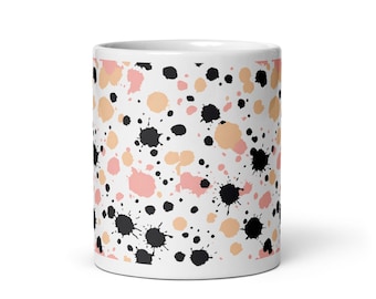 Handmade Splatter Paint Coffee Mug Colorful Ceramic Cup