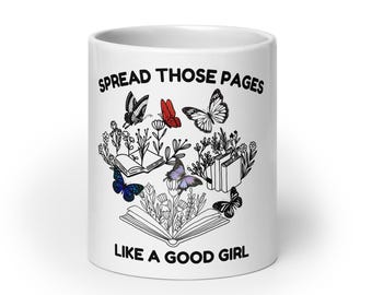 Buch-Liebhaber-Geschenk für sie, Schmutzleser-Becher, lustige Lesebecher, spreizen diese Seiten Spicy Reader-Neuheits-Becher, lustiges Geschenk für Mutter, schmutziges Buch, 11 Unze