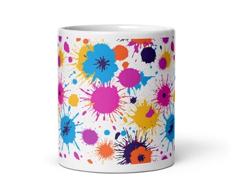 Handmade Floral Mug Pottery Coffee Cup Flower Lover Gift