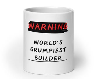 Taza divertida para obreros, regalo ideal para constructores.