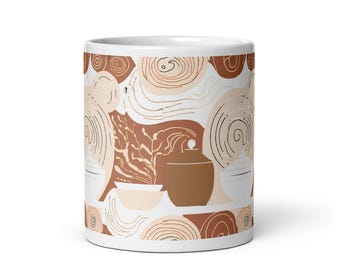 Handmade Ceramic Stoneware Mug Coffee Cup Farmhouse Style