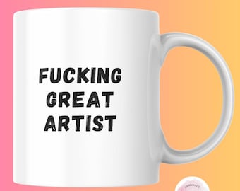 Taza de café y té con un artista increíble, regalo divertido para artistas, taza de café inspiradora para mentes creativas