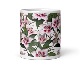 Geschenk für Buchliebhaber, gepresste Blumen Tasse, Blumenbücher Tasse, Lieblingsbücherregalkaffeetasse, Bibliothekar Bücherwurm Geschenk für Leser