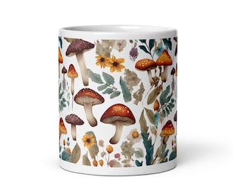 Mushroom Mug Cottagecore Coffee Cup Nature Lover Gift Forest Decor