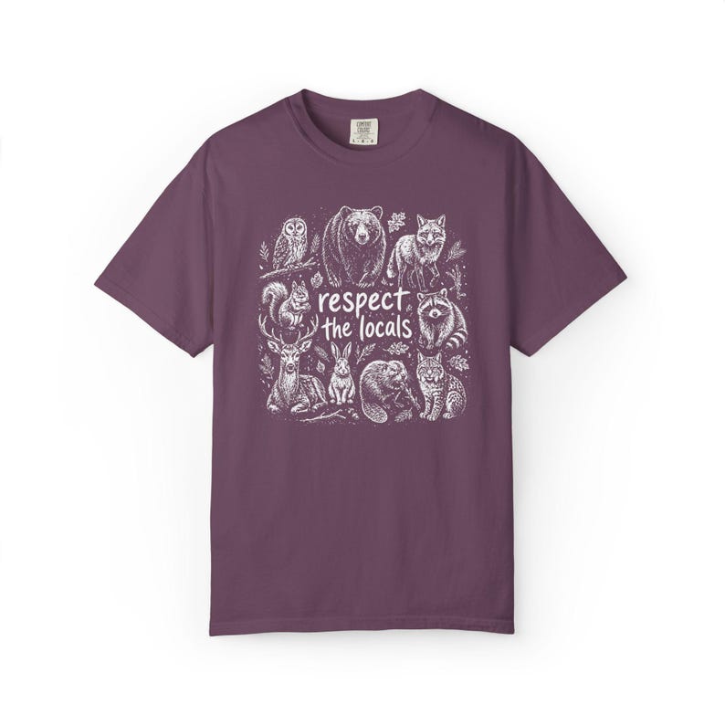 Comfort Colors Wildlife T-Shirt, Gift For Nature Lover Shirt, Respect The Locals Tee image 6