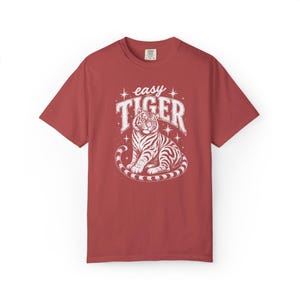 Comfort Colors Easy Tiger T-Shirt, Gift For Tiger Lover Shirt, Vintage Animal Tee Graphic image 7