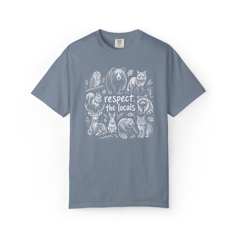 Comfort Colors Wildlife T-Shirt, Gift For Nature Lover Shirt, Respect The Locals Tee image 5
