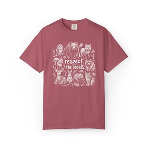 Comfort Colors Wildlife T-Shirt, Gift For Nature Lover Shirt, Respect The Locals Tee image 7