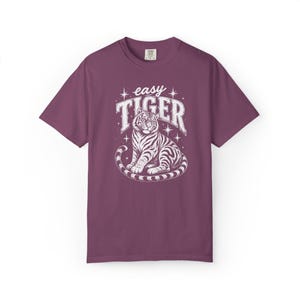 Comfort Colors Easy Tiger T-Shirt, Gift For Tiger Lover Shirt, Vintage Animal Tee Graphic image 6