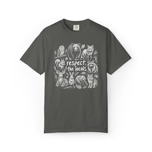 Comfort Colors Wildlife T-Shirt, Gift For Nature Lover Shirt, Respect The Locals Tee image 2
