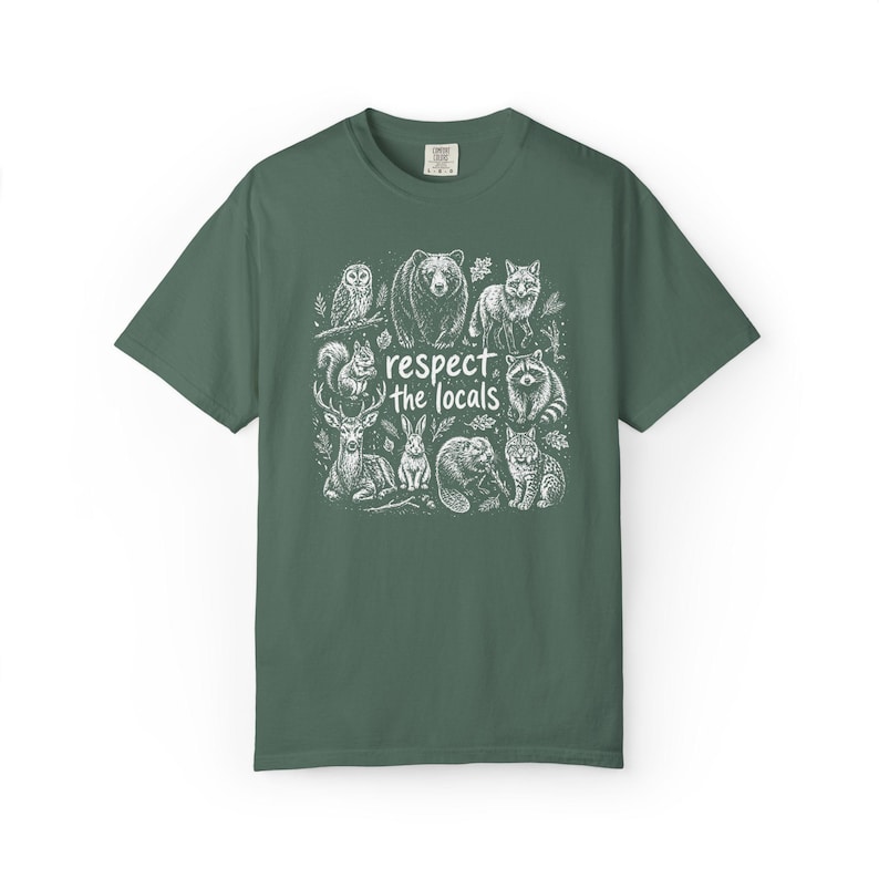 Comfort Colors Wildlife T-Shirt, Gift For Nature Lover Shirt, Respect The Locals Tee image 8