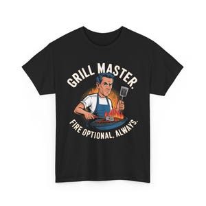 Funny Grill Master Dad T-Shirt: Retro BBQ Lover Gift