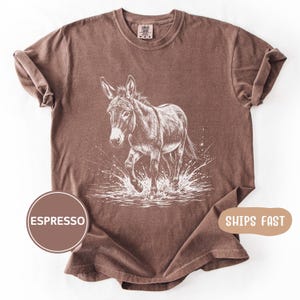 Comfort Colors Donkey T-Shirt, Gift For Farm Lover Shirt, Rustic Country Animal Graphic Tee