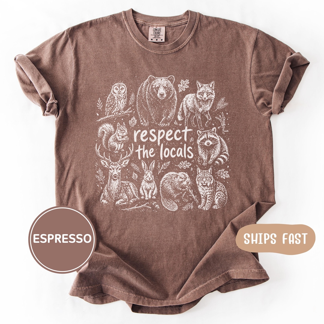 Comfort Colors Wildlife T-Shirt, Gift For Nature Lover Shirt, Respect The Locals Tee