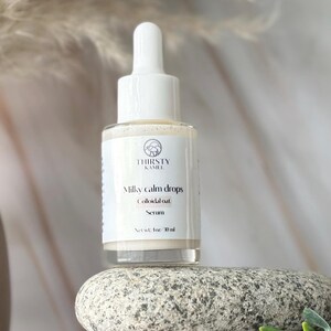 Colloidal Oat Facial Serum for Sensitive Skin | Soothing Ceramide Serum with Chamomile | gentle skincare image 2