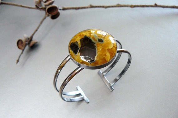 Fossilized Coral!!!! Very Rare Vintage Sterling Silver Bracelet Cuff Fossilized Coral!!!! Very Rare Vintage Sterling Silver Bracelet Cuff
