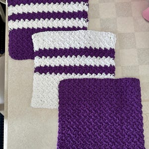 Hand Crocheted Cotton Wash Cloth Set - Durable Kitchen Dish Cloths