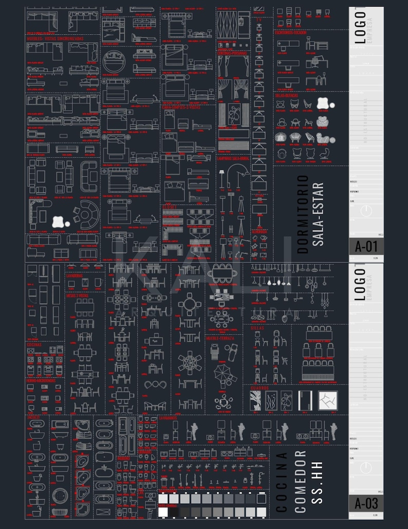 1000 Dynamic Blocks for Autocad | Complete DWG Template Package for ...