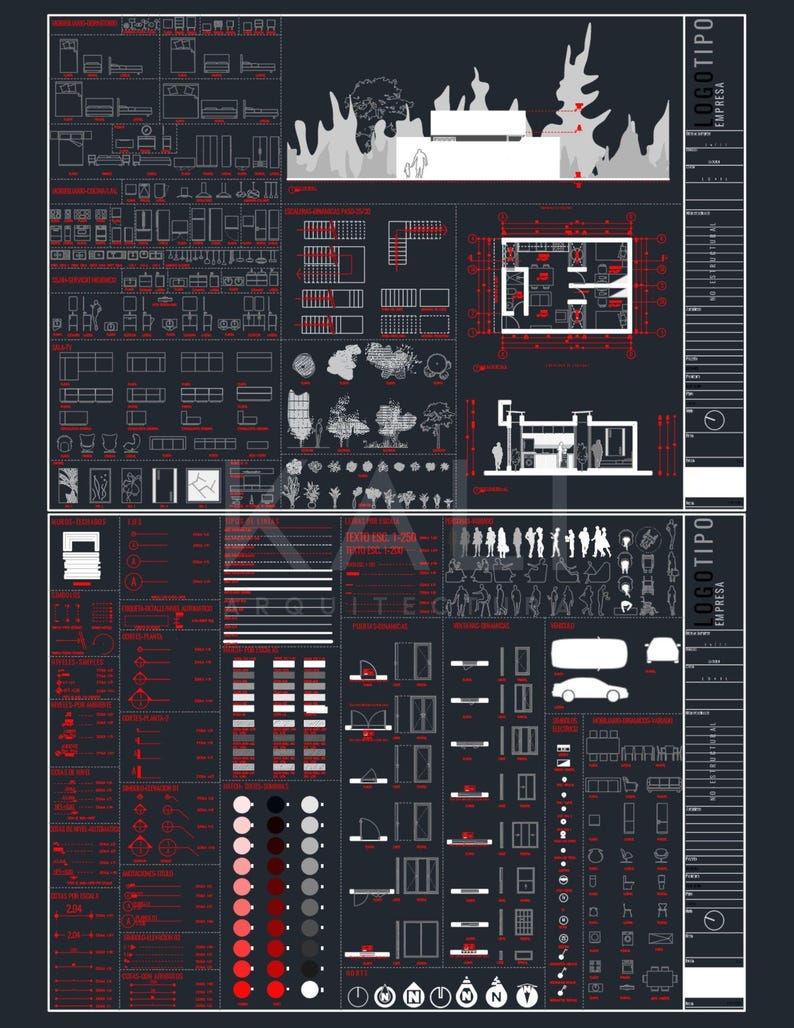 1000 Dynamic Blocks for Autocad | Complete DWG Template Package for ...