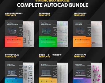 2000 dynamicznych bloków dla programu AutoCAD | Kompletny pakiet szablonów DWG dla architektury, elektryki, hydrauliki i inżynierii konstrukcyjnej.