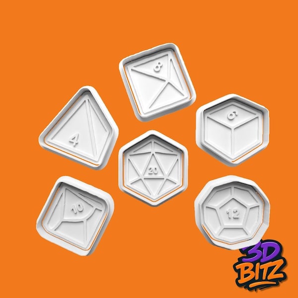 Dice Cookie Cutter & Embosser Set