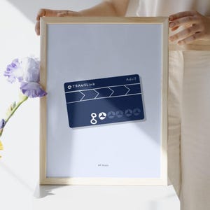 Go Card 公共交通機関カード ウォールポスター - オーストラリア風アート - 印刷可能なウォールアート - A3 デジタルプリント ダウンロード - クイーンズランド ブリスベン