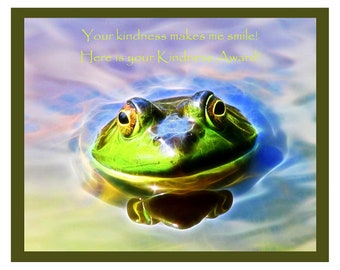 Bullfrog Kindness Award Downloadable Art Print