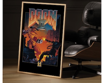 1993 DOOM – Retro Poster, 90s FPS Gaming Wall Art, Classic Shooter