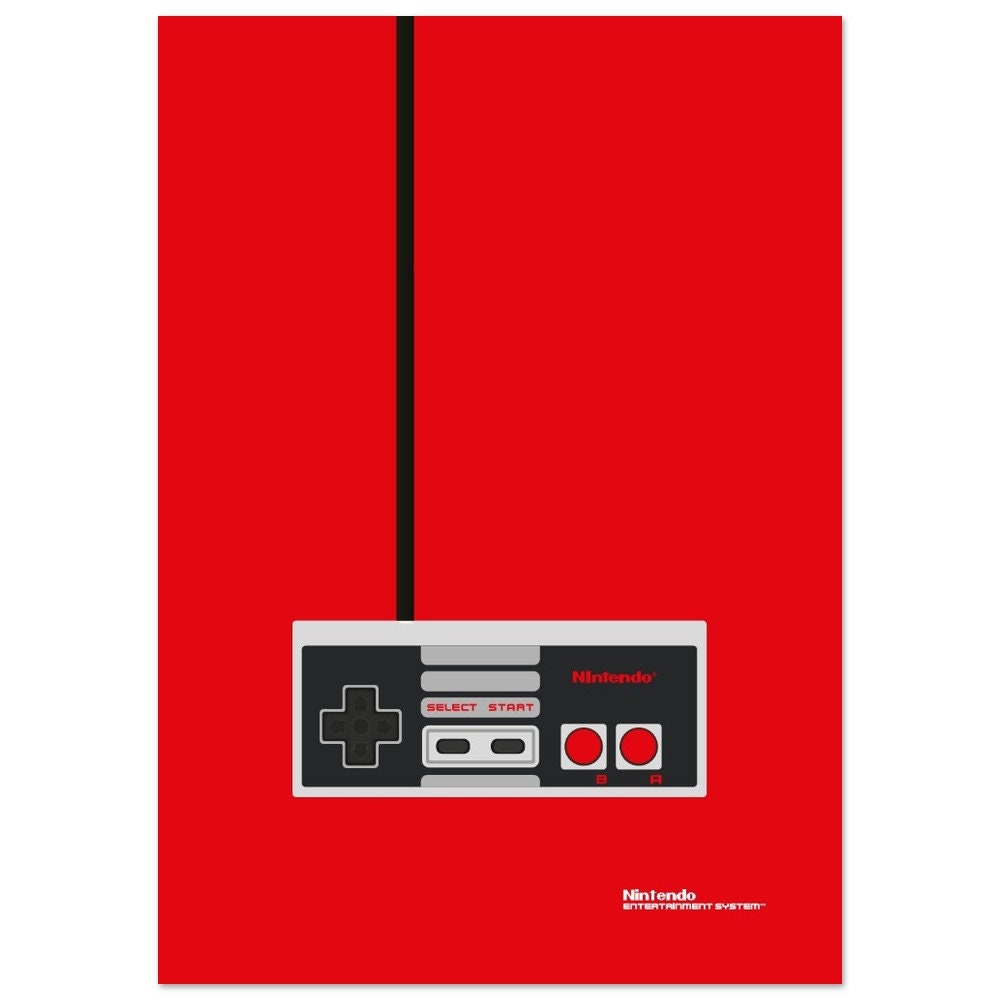 1985: the Nintendo Entertainment System NES RED - Etsy