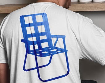 Minimalistisch grafisch T-shirt voor hem, moderne kunst, unisex, meditatie, comfort, kleuren, top, zelfreflectie, esthetiek, boterblauw T-shirt, chillen