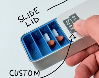 Custom Pill Case for Him Outdoorsy Dad Medication Organizer Personalized Groomsmen Gift Idea Pocket Hiking Gear Minimal Aesthetic Acc