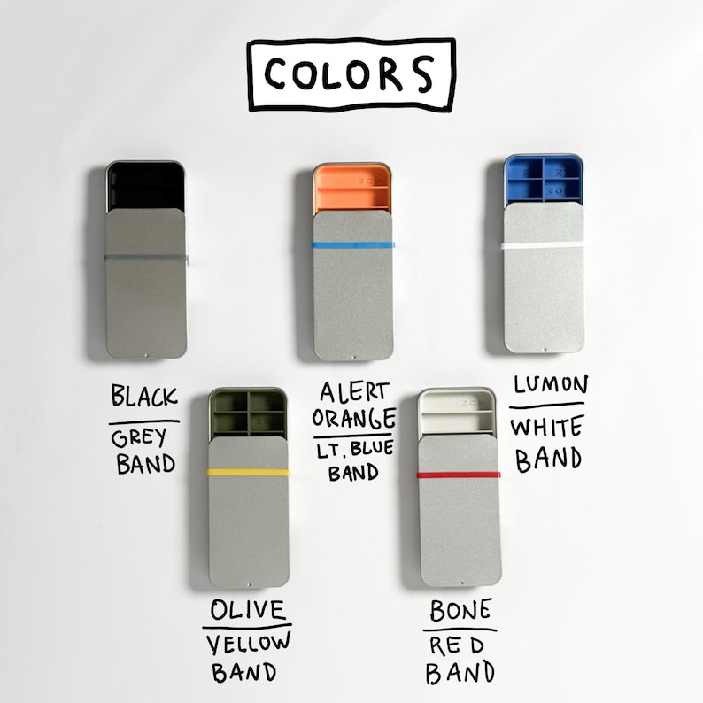 NEW Bigger Compact Weekly Pill Organizer Metal Case Travel Friendly Pocket Medicine Box Sliding Lid Container Modern Design Vitamin Storage image 6