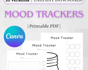 Printable Mood Tracker: A4 A5 Letter Sizes (PDF Download)