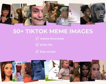 50+ Viral TikTok Meme Images | Content Creator Reaction Photos (Digital Download)