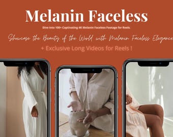 Faceless Melanin Brilliance, 100+ Radiant 4K Clips & Exclusive Reels