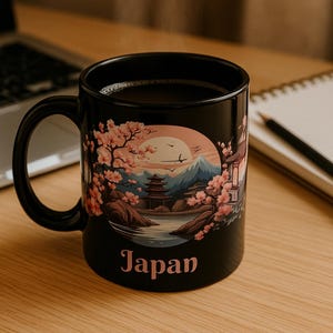 Sakura Blossom Japan Mug | Japanese Cherry Blossom Coffee Cup, Tea Mug Gift, Spring Decor, Sakura Art, Asian Homeware