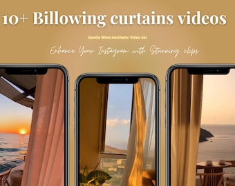 Billowing Curtains Video Set – Gentle Wind Aesthetic Clips
