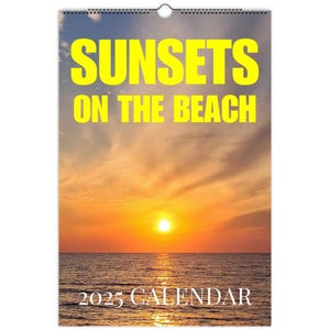 Calendario da parete Florida Beach Sunsets 2025 In 2 misure Idea regalo per Natale Compleanno Babbo Natale Bellissimo calendario della natura